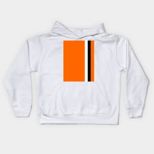 Luton Town Retro Home 1973 -74 Orange and White Black Bars Kids Hoodie